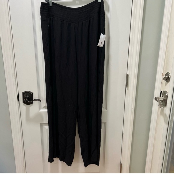 NWT Black Beach Coverup Pants Size XL - Picture 1 of 4